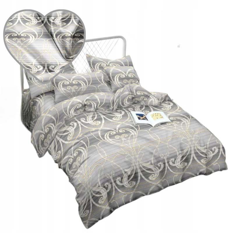 3-częściowy komplet pościeli z satynowej bawełny Arabeska 200x160 cm