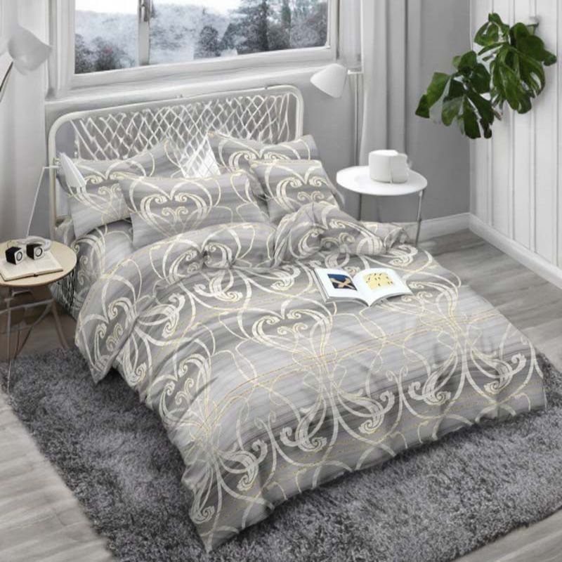 3-częściowy komplet pościeli z satynowej bawełny Arabeska 200x160 cm