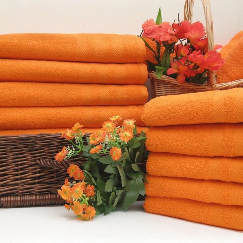 Ręcznik frotte pomarańczowy 50x90 cm