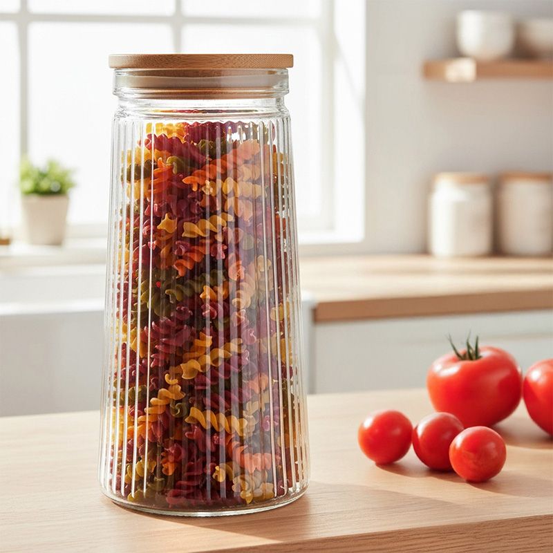 Szklany pojemnik na produkty sypkie z pokrywką 1,4 l