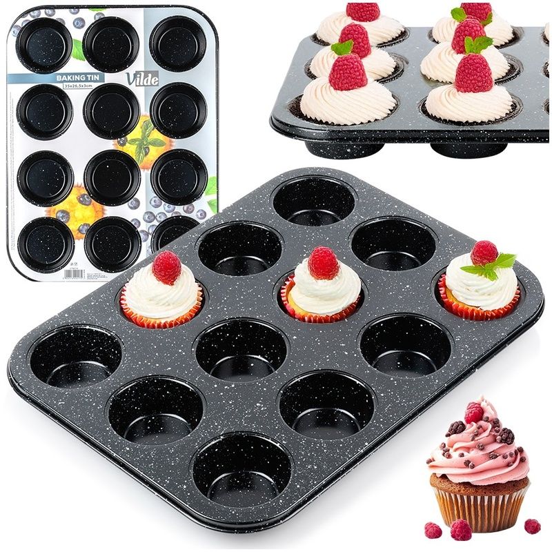 Forma do muffinek granitowa 35x26,5 cm