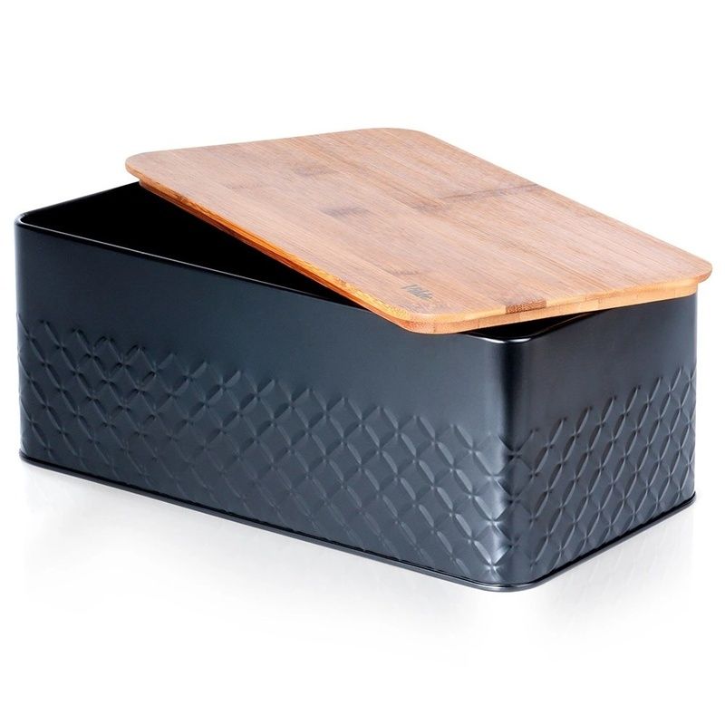 Chlebak metalowy z deską drewnianą - 2 w 1