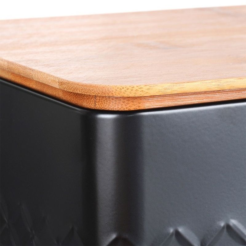 Chlebak metalowy z deską drewnianą - 2 w 1