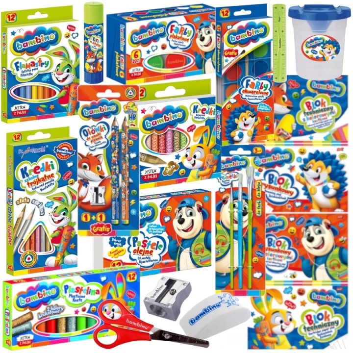Mega Wyprawka Szkolna Bambino XXL - 20 produktów + długopis gratis