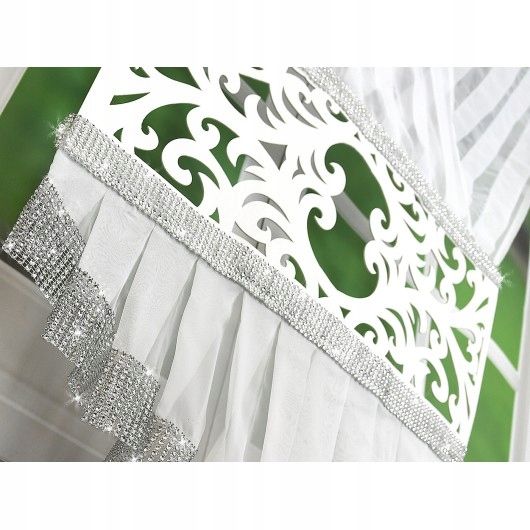 Panel okienny dekoracyjny z cyrkoniami woal 120x160cm