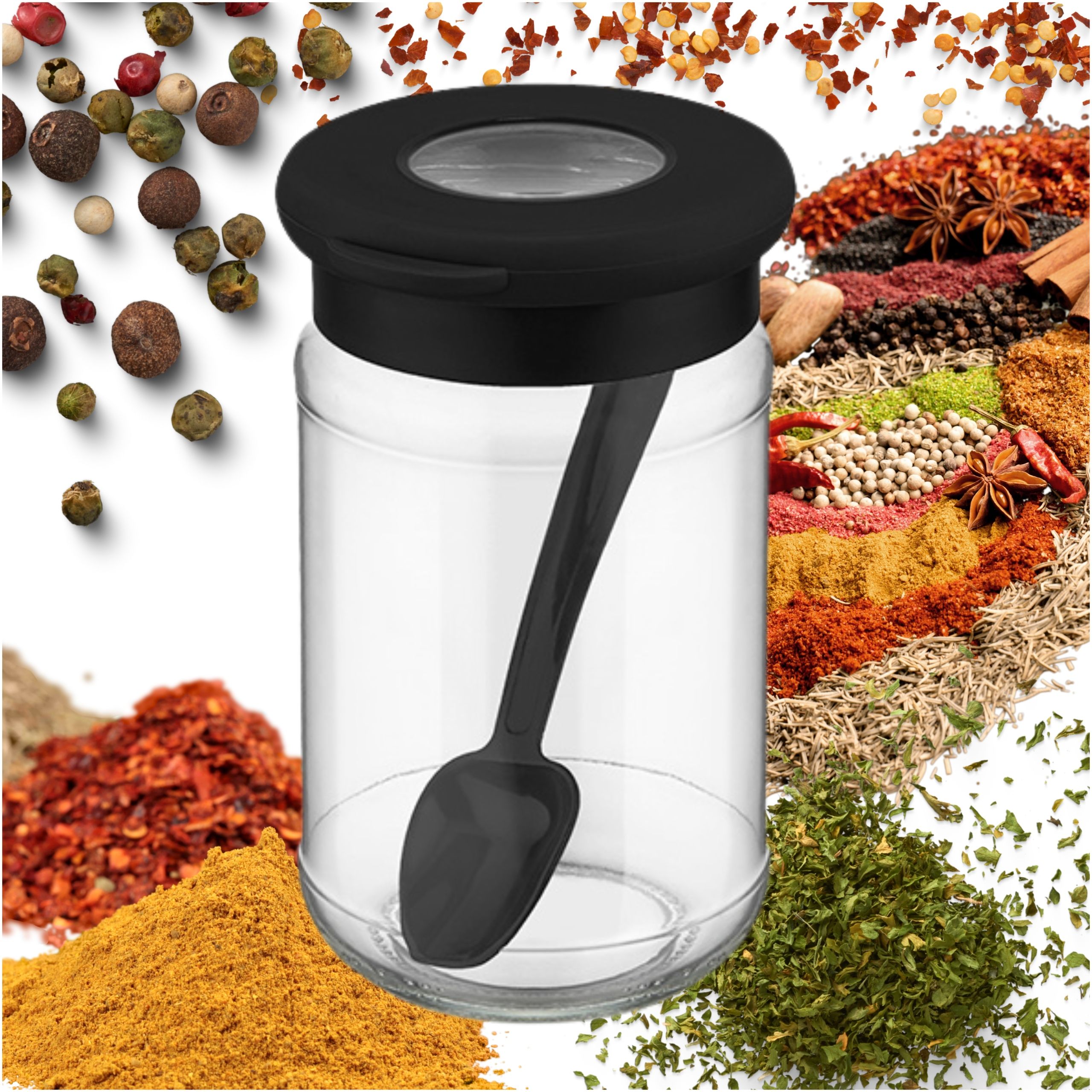 Słoik z łyżeczką 