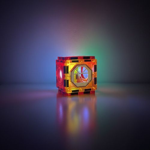 Klocki magnetyczne - tor kulkowy 110 elementów