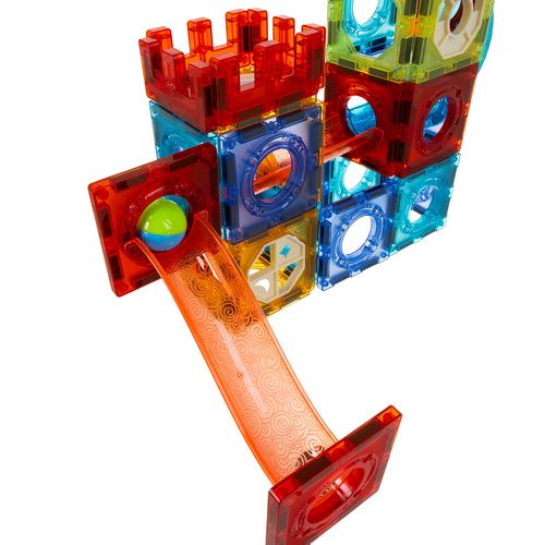 Klocki magnetyczne - tor kulkowy 110 elementów