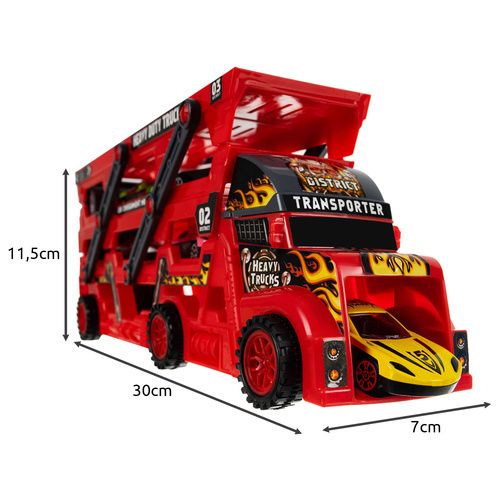Zestaw ciężarówka TIR z 6 autami